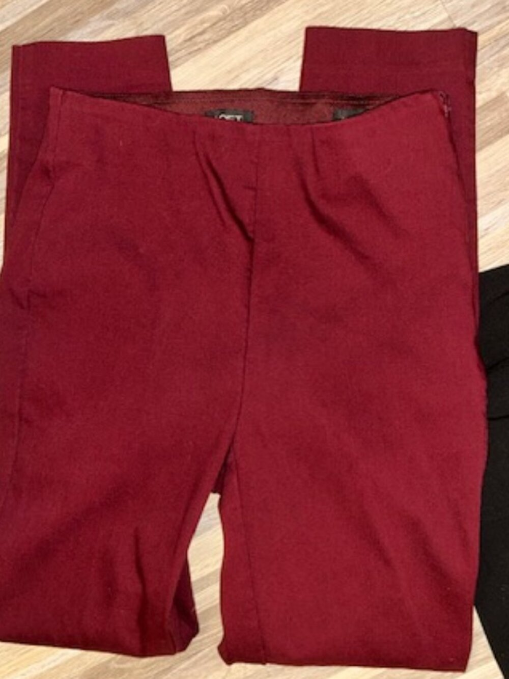 LOFT size 00 extra small stretch pants womens career marooon   trousers